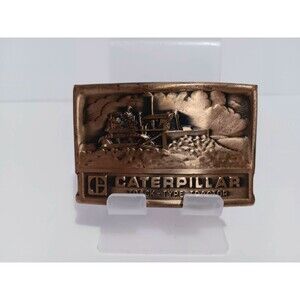 Caterpillar Brass Metal Belt Buckle  Lightweight Men's Accessories 3"×2"